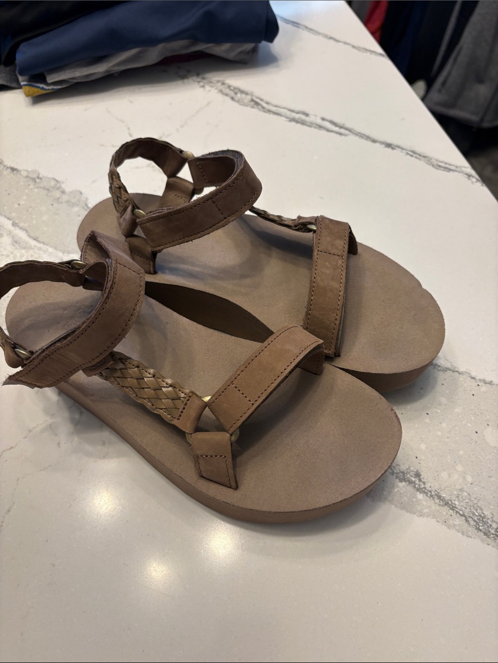 Teva Women's Brown Braided Strap Sandals